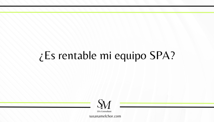 Rentabilidad SPA Susana Melchor Consultora Wellness