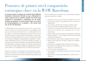 Revista Vida Estetica Spa World Spa & Wellness Convention Barcelona Susana Melchor