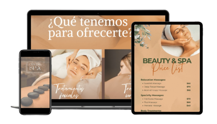 Menu Engineering SPA Wellness Beauty Susana Melchor